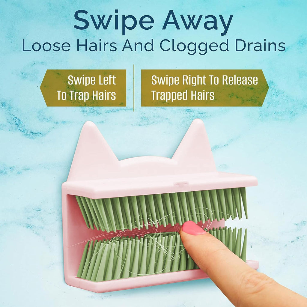 Pink silicone drain protector hair catcher